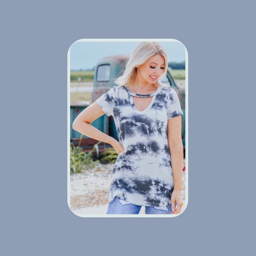 Tie Dye Top in Blue